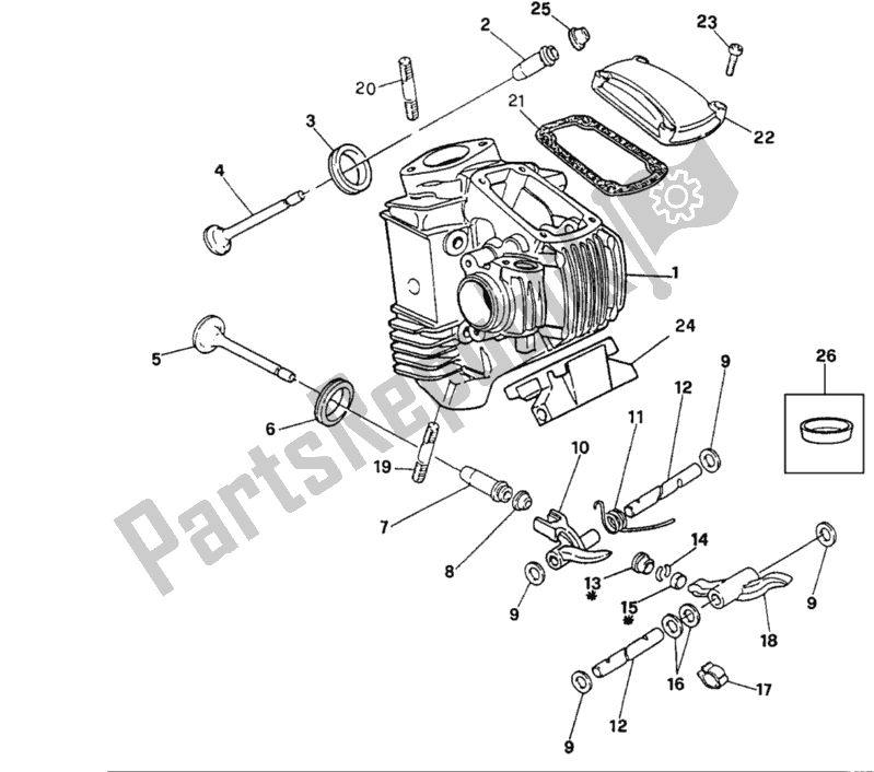 Todas las partes para Cabeza De Cilindro de Ducati Supersport 900 SS USA 1994